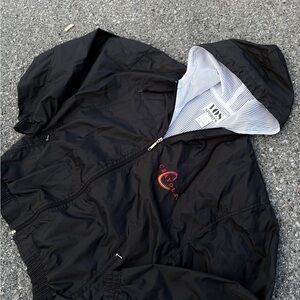 Vintage VOS sports crayola Black Hooded Windbreaker Jacket